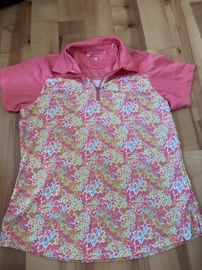 Women’s Patterned Short-Sleeve golf Polo